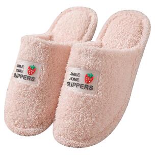 棉拖鞋女冬季毛绒绒可爱保暖软底居家用无静音声地板办公室内防滑