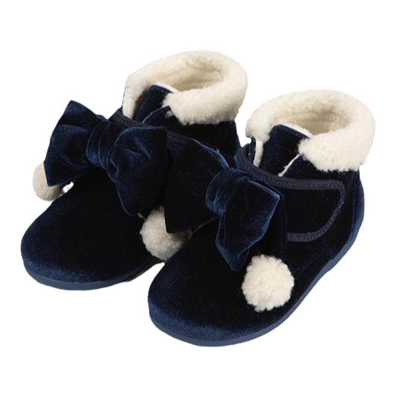 little winkaa儿童加绒雪地靴2025新款秋冬季保暖棉鞋子女童鞋子