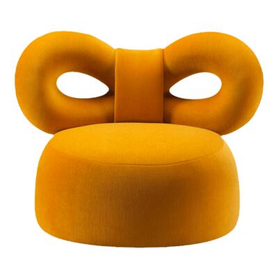 qeeboo蝴蝶结丝绒椅休闲椅