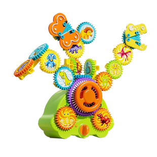 新款百变积木齿轮电动益智拼搭儿童玩具早教3岁6男孩女孩生日礼物