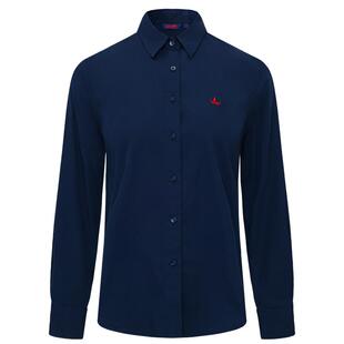 [纯棉]Navigare意大利小帆船蓝色长袖衬衫女2025秋季新款休闲衬衣