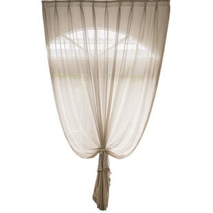 梦幻提花竖纹纱帘透光不透人阳台隔断主卧防晒微遮光窗帘客厅飘窗