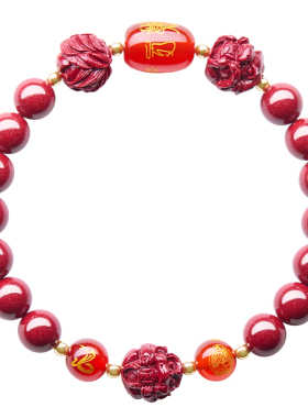 【实名售卖】三合六合朱砂手串女