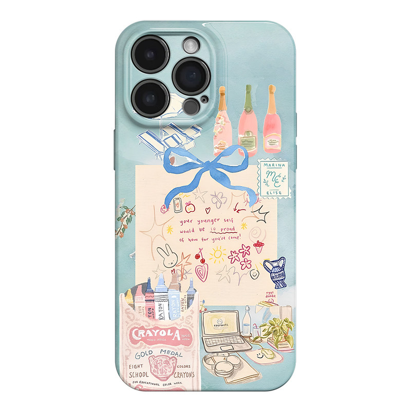 甜系度假 ins风小清新适用iphone17苹果16promax手机壳华为mate80小米17promax全包oppofindx8荣耀500新款