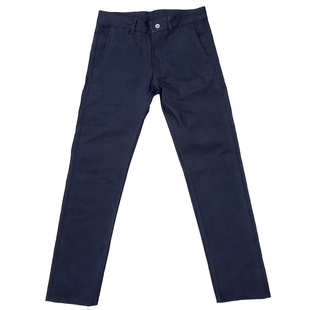 16oz进口双染斜条纹赤耳高密度军官裤Khakis 修身直筒工装休闲