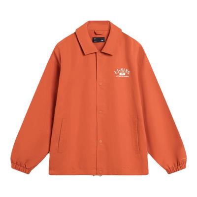 李宁荷叶男女同款翻领保暖外套