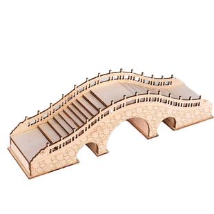 diy手工制作 木质仿古桥梁赵州桥模型 拼装积木制小学生教学作业