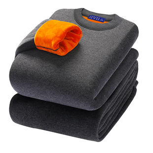 中老年人男士保暖内衣男加绒加厚超厚高领防寒秋衣秋裤套装冬季女