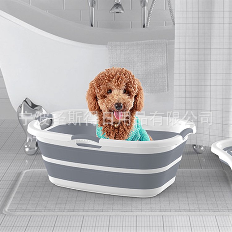 折叠收纳洗衣盆多功能脏衣洗澡盆篮塑料篮洗衣大家用加深宠物盆号