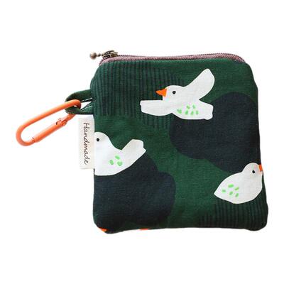 绿底鸟mini收纳包钥匙零钱耳机包