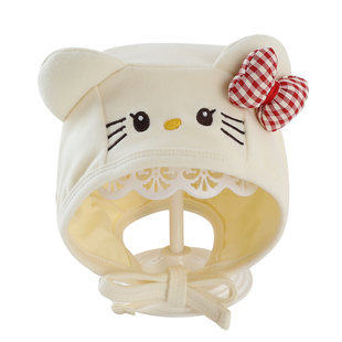 婴儿帽子春秋新款公主可爱女童护耳帽秋季小月龄女宝宝防风包头帽