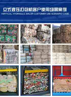 立式废纸液压打包机服装边角料压缩机药材秸秆30T双缸液压打包机
