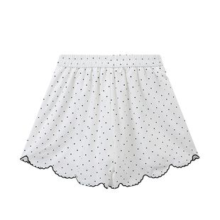 布丁哈鲁童装夏装女童洋气裤子2026夏季新款儿童休闲波点花边短裤