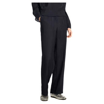 【桑蚕丝】Laurel劳芮新款提花压褶真丝直筒裤女LWL353K00400