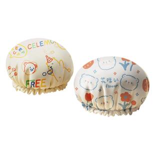 浴帽防水洗澡帽女款家用沐浴帽新款防湿头发套厨房防油烟加厚双层