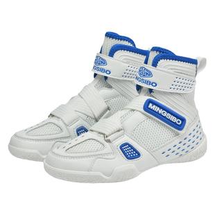 专业拳击鞋儿童魔术贴散打鞋格斗鞋男童女童少儿摔跤鞋自由搏击鞋