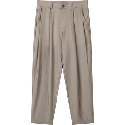 JDV商场同款男卡其色宽松九分裤