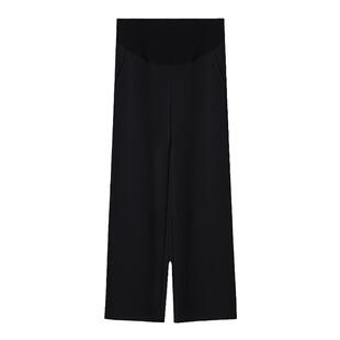 十月妈咪孕妇牛仔烟管裤春秋外穿长裤托腹不勒肚子老爹直筒法棍裤