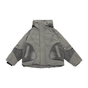 【黑标】儿童羽绒服男童中长款2025冬装加厚派克服工装冲锋衣外套