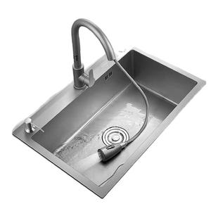 JIOA-枪灰色不锈钢水槽单槽纳米工艺家用加厚厨房洗菜盆洗碗池