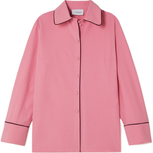 【折扣】Sleeper 夏季女芭比粉色绉纱衬衫式睡衣