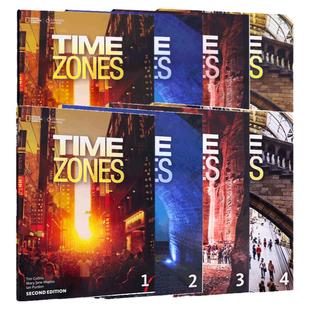 美国国家地理Time Zones 时间地带英语教材1 2 3 4级 英文原版进口 初高中综合TimeZones衔接中考第二版学生书加练习册NGL赠送资源