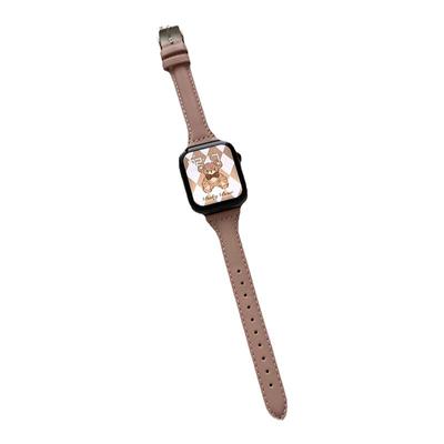 适用iwatch表带苹果小蛮腰真皮