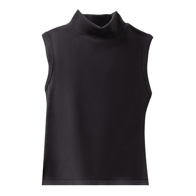 德绒发热无袖加绒加厚打底衫女