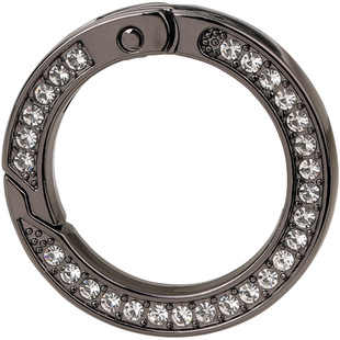 万能弹簧扣镶钻扣环钥匙扣DIY五金配件包包改造开口挂环圆圈扣子