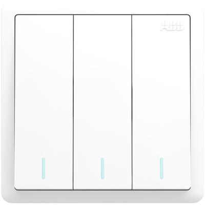 86型三联开关插座面板abb