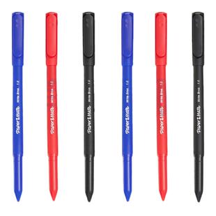 美国三福Papermate比百美无尘室记录圆珠笔顺滑原子笔新款整盒12支Write Bros 1.0mm 3331131C黑 红 蓝