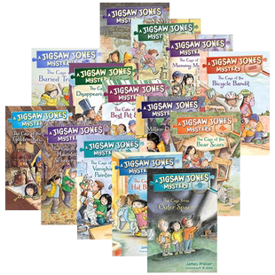 Jigsaw Jones 英文原版 小侦探琼斯系列14册套装 英文版儿童侦探推理小说 青少年课外阅读章节书 进口原版英语书籍