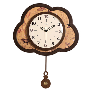 中古风轻奢高级感挂钟大气时钟挂墙现代简约创意客厅2025新款钟表