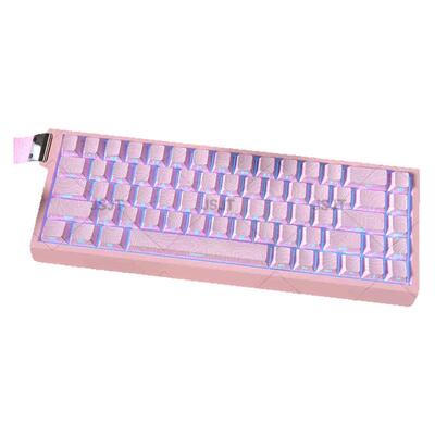 粉色等高线 pbt侧刻透光键帽适配wooting60/ND63/68/HI75/84/96