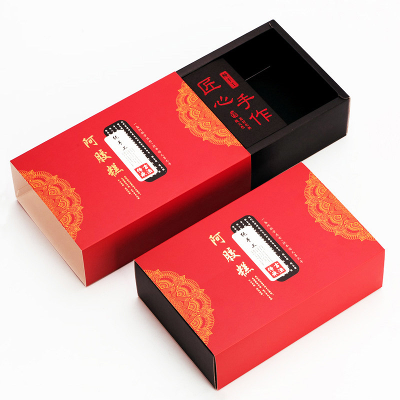 阿胶糕包装袋礼品盒500g高档手提袋通用一斤装纯手工阿胶礼盒空盒