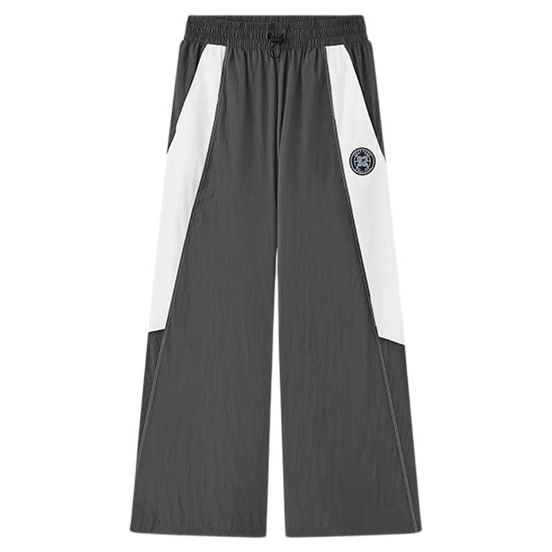 斯凯奇2026夏季新品舒适时尚拼接撞色明线设计梭织长裤男女同款