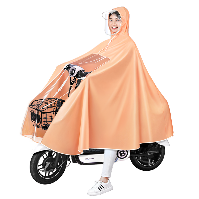 【经典款】备美双帽檐电动车雨衣