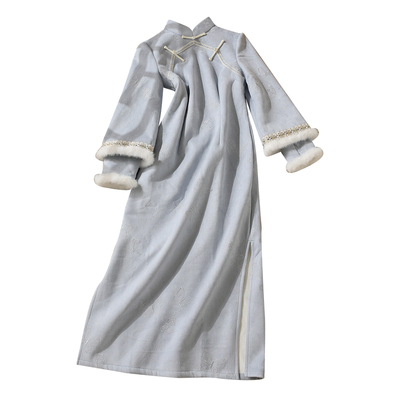 绝美新中式旗袍加绒加厚冬装日常