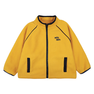 男童外套秋冬款儿童摇粒绒上衣2025新款加绒秋装男童深秋加绒衣服