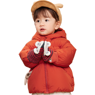 巴拉巴拉儿童鹅绒羽绒服宝宝中长款外套冬装新款童装男童女童加厚