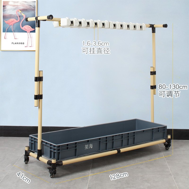 新款直销架海可移动拖把架落地金属扫把收纳墩布架复合管挂架