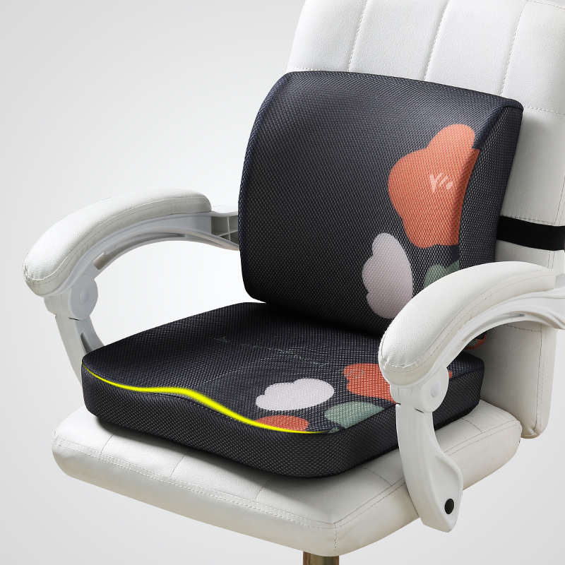 网格靠垫办公室座椅汽车夏季腰靠垫抱枕记忆棉靠背垫子靠枕腰枕头