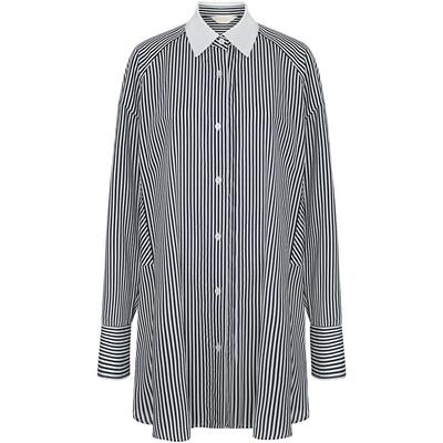 都市漫步莱赛尔撞色条纹衬衫