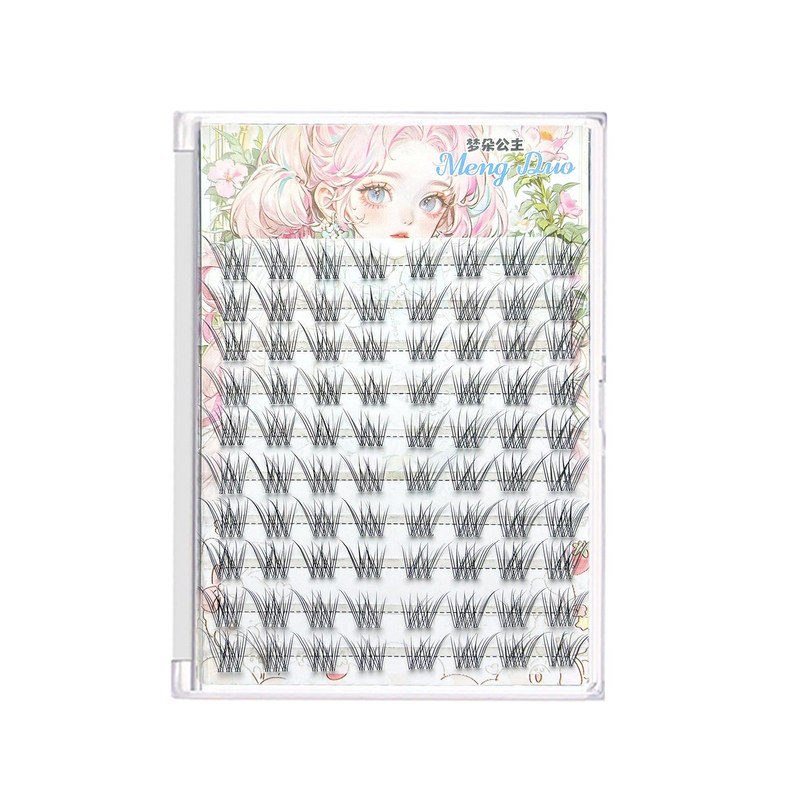 梦朵公主人鱼姬假睫毛自然妈生淡颜女团斜飞透明梗分段式拉长眼尾