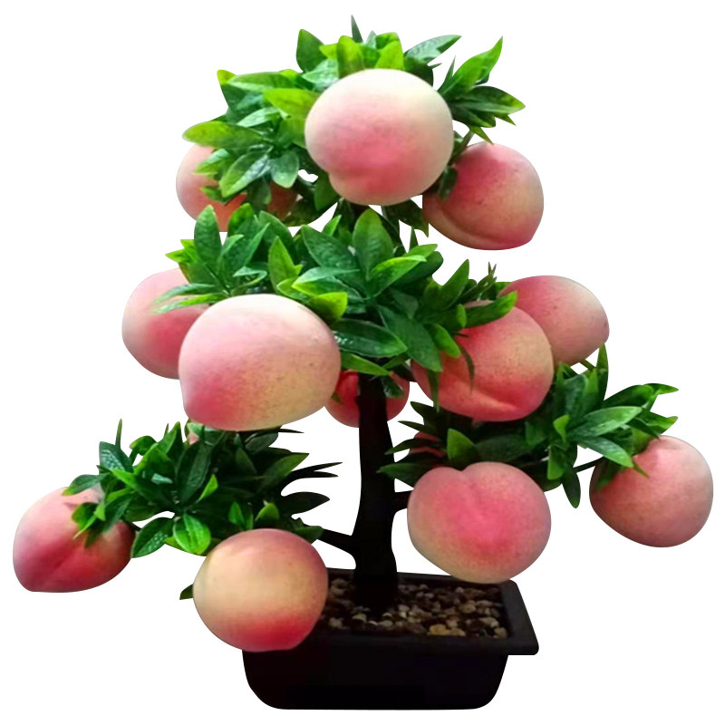 特大号仿真桃子树塑料绿植假花