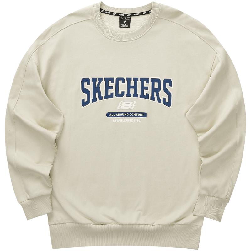 Skechers斯凯奇春季男女情侣同款时尚卫衣针织套头打底衫长袖T恤