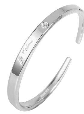 法语纯银手镯9999韩版女