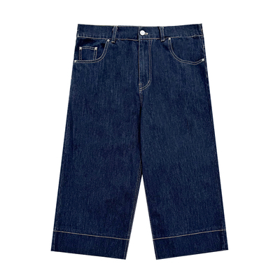 梵朵大码女装夏季胖MM时尚显瘦高腰牛仔裤通勤百搭阔腿裤17168Y