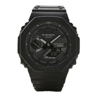 卡西欧农家橡树蓝牙太阳能手表男八角黑武士运动防水表GA-B2100