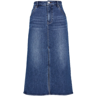 Vero Moda半身裙女2025秋冬含棉后身拼接半身裙鱼尾裙摆牛仔裙